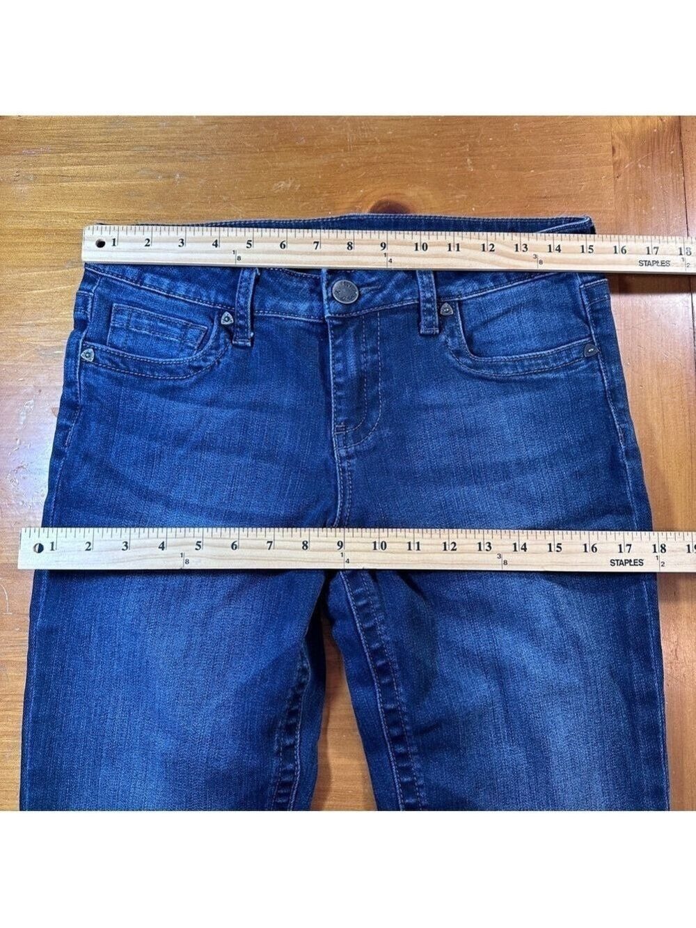 Kut from the Kloth Dark Blue Straight Leg Jeans - Size 6 - Picture 6 of 12